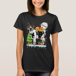 Camiseta Fazenda de Árvores de Natal da Vaca de Renas da Ga