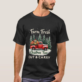 Camiseta Fazenda de Árvores de Natal frescas Caminhão de Mo