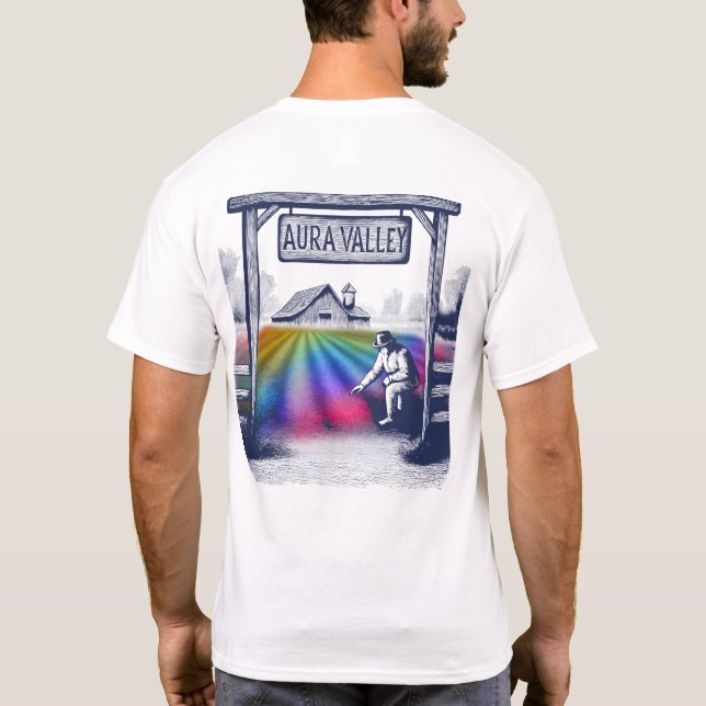 Camiseta Fazenda de Aura Valley frente e trás (Verso)