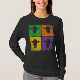 Camiseta Fazenda de criação de vacas de origem animal Pop d