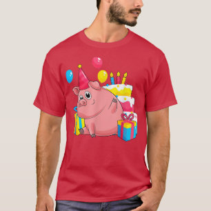 Camiseta Fazenda de de Leitão de aniversário de criança