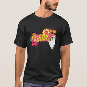Camiseta Fazenda de Frango Silkie Faça Fluff Não Guerra Sil