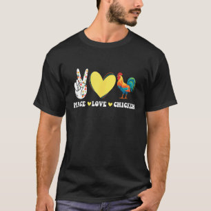 Camiseta Fazenda de Frango Vida Animal País Wester Amor Paz