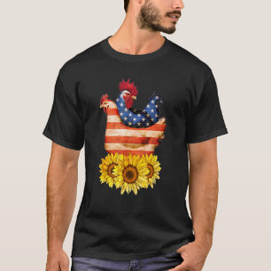 Camiseta Fazenda de Frangos Animais Menina Fazendeira Bande