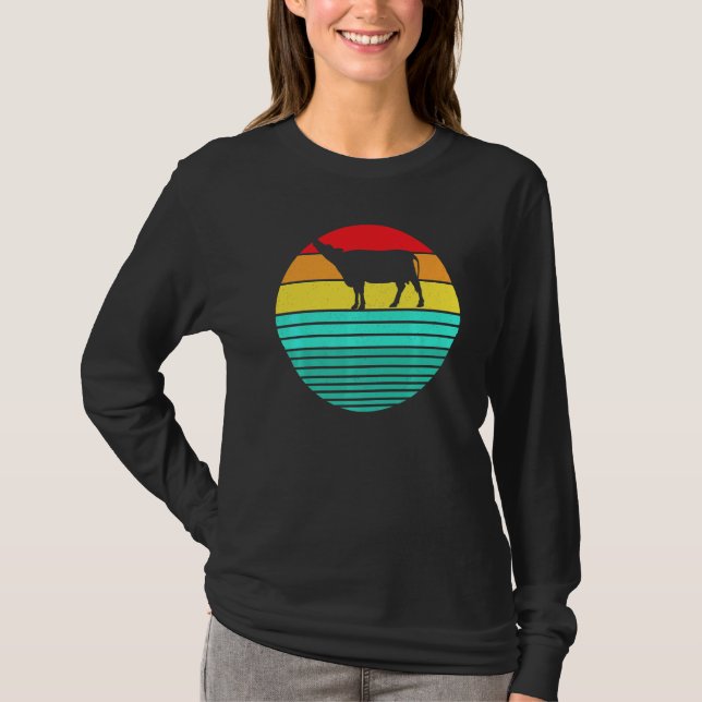 Camiseta Fazenda De Frigorífico De Vaca Retro (Frente)