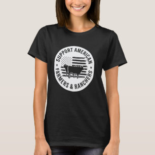 Camiseta Fazenda de Gado Bovino de Agricultores Americanos