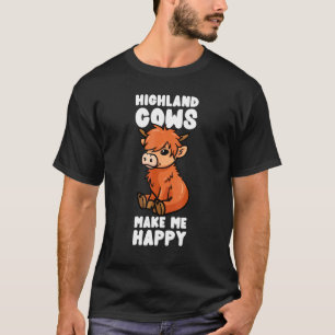 Camiseta Fazenda de Gado Bovino de Highland Raça Pecuária P
