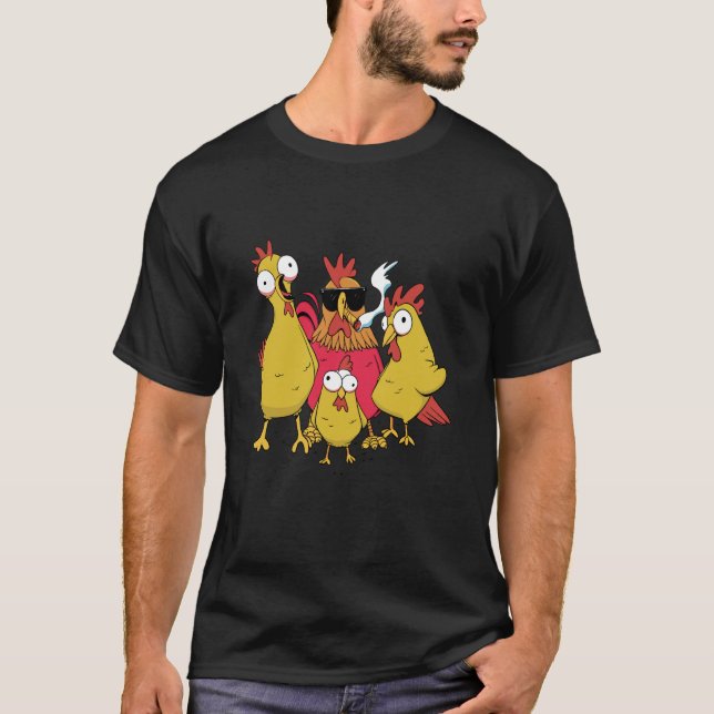 Camiseta fazenda de galinhas galo (Frente)