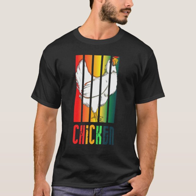 Camiseta Fazenda de Galos Arco-íris de Galinhas (Frente)