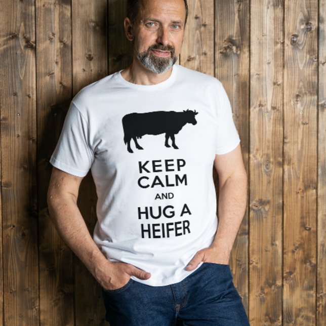 Camiseta Fazenda de laticínios da Vaca do Lover Acalme-se (Criador carregado)
