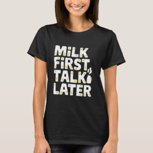 Camiseta Fazenda de Laticínios Vida Rural Agricultura Leite