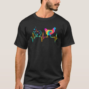 Camiseta Fazenda de Ovos de Coração Tie Dye Batimento Cardí