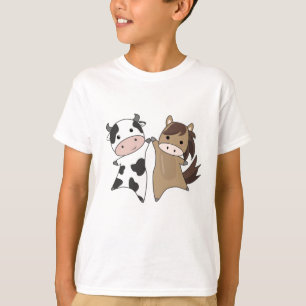 Camiseta Fazenda de Vaca Animais Doce Fazendeiro