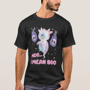 Camiseta Fazenda de Vaca Fantasma Moo Quero Dizer Boo Fant