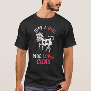 Camiseta Fazenda de Vacas Pecuária Animal Fazendeiro Menina