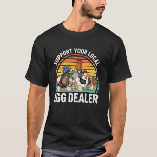 Camiseta Fazenda de Vendedor de Ovos Local Divertido Amante
