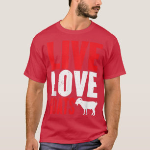 Camiseta Fazenda Engraçada Ao Vivo Goats Graphic for Women 