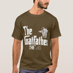 Camiseta Fazenda Engraçada de Caprinos para Fazendas de Pai