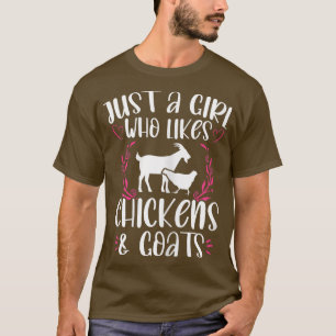 Camiseta Fazenda Engraçada Garota Frangos Goats Mulheres Gr