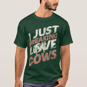 Camiseta Fazenda Engraçado, Animal Eu Só Abano Vacas De Amo