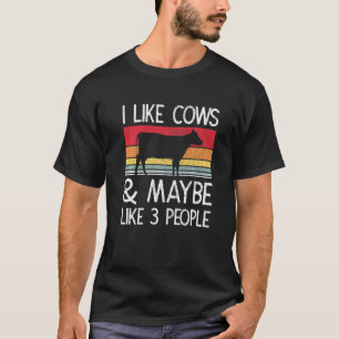 Camiseta Fazenda Eu Gosto De Vacas E Talvez 3 Pessoas 3