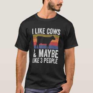 Camiseta Fazenda Eu Gosto De Vacas E Talvez De Três Pessoas
