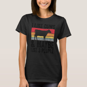 Camiseta Fazenda Eu Gosto De Vacas E Talvez De Três Pessoas