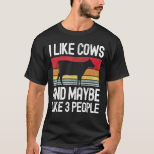 Camiseta Fazenda Eu Gosto de Vacas E Talvez Goste de 3 Pess