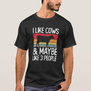 Camiseta Fazenda Eu Gosto de Vacas E Talvez Goste de 3 Pess