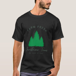Camiseta Fazenda Fresca Árvores de Natal Engraçado Natal