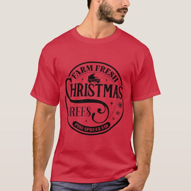 Camiseta Fazenda Fresca Árvores de Natal Pinheiras (Frente)