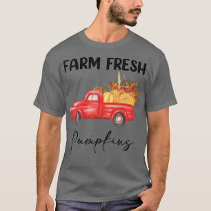 Camiseta Fazenda Fresca Pumpkin Caminhão Cair Folha Folha o