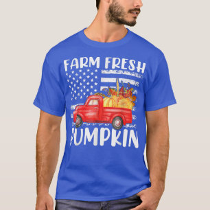 Camiseta Fazenda Fresca Pumpkin Caminhão Cair Folha Folha o