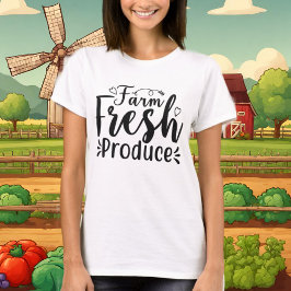 Camiseta Fazenda fresco produz arte em texto
