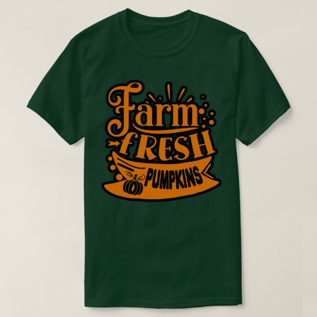 CAMISETA FAZENDA FRESH PUMPKINS ENGRAÇADO OBRIGADO (Frente do Design)