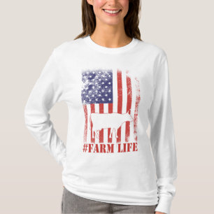Camiseta Fazenda Life American Flag & Cow