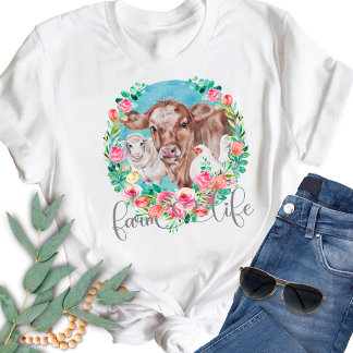 Camiseta Fazenda Life Cote Família Homestead Galinhas