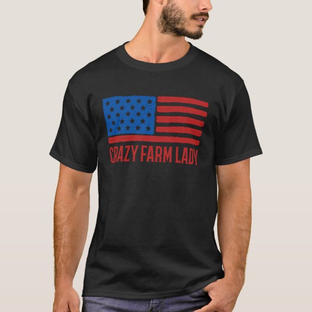 Camiseta Fazenda Louca Lady Greve Incomodada Bandeira Ameri (Frente)