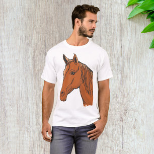 Camiseta Fazenda Marrom de Cabeça de Cavalo
