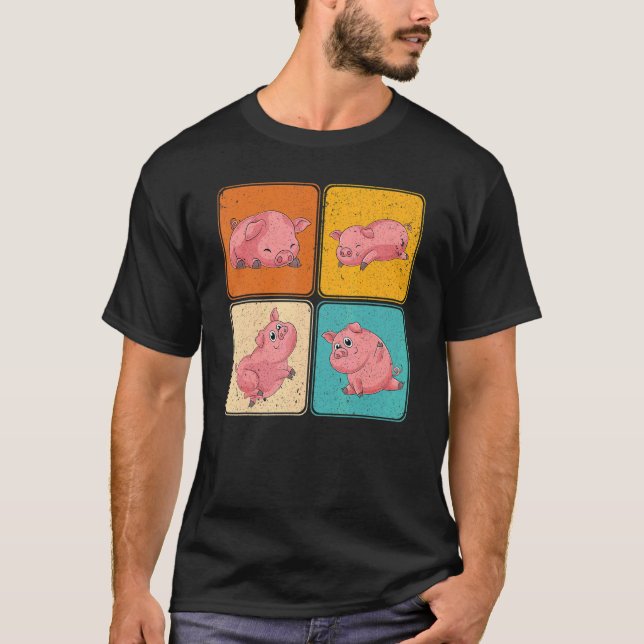 Camiseta Fazenda pop de  para o agricultor Frigorífico Pig  (Frente)