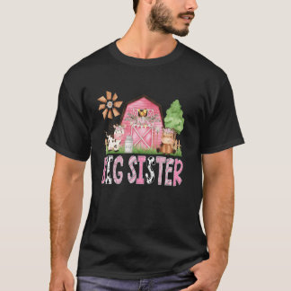 Camiseta Fazenda Rosa da Irmã Mais Velha Vaca Crianças Aniv