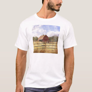 Camiseta Fazenda russa do oeste do país primitivo Red Barn