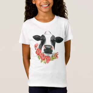 Camiseta Fazenda - Vaca com Flores