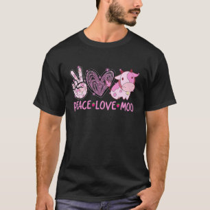 Camiseta Fazenda Vegana Arco-íris Tingimento Paz Amor Vaca