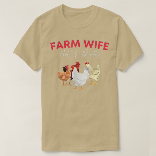 Camiseta FAZENDA WIFE Quente e Engraçado Sujo (Frente do Design)