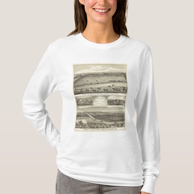 Camiseta Fazendas de Saunders County, Nebraska (Frente)