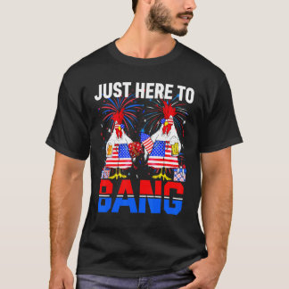Camiseta Fazendeiro 4 De Julho Só Aqui Para Bater Bandeira