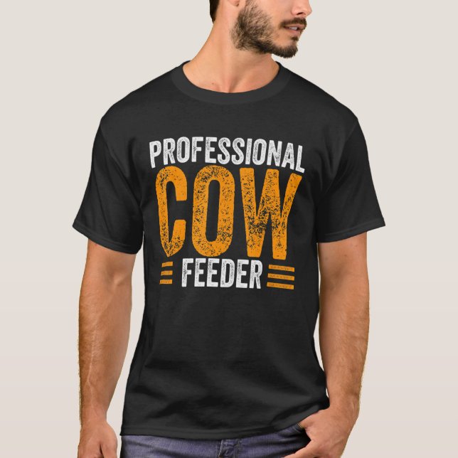 Camiseta Fazendeiro alimentador de vaca (Frente)