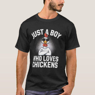 Camiseta Fazendeiro Amante de Frango Apenas Um Menino Que A