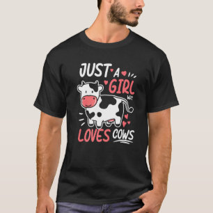 Camiseta Fazendeiro Bezerro Apenas Uma Garota Que Ama Vacas